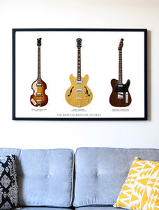 The Beatles Guitar Poster
