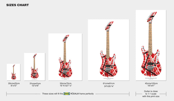 Eddie Van Halen Kramer 5150 Guitar Poster Guitar Poster, Wall Decor, Guitar Print, Guitar Art