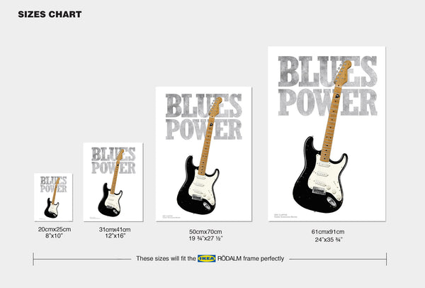 Eric Clapton's Fender Stratocaster " Blackie" Blues Power Typography Guitar Poster, Wall Decor, Guitar Print, Guitar Art