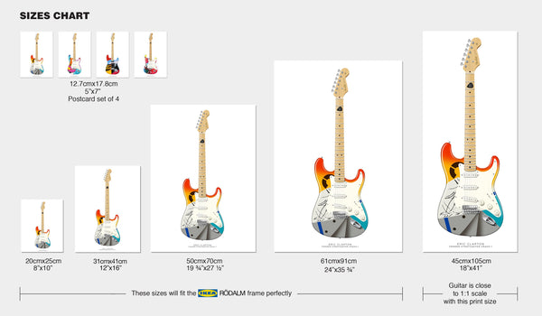 Eric Clapton's Fender Stratocaster Crash 1 Guitar Poster, Guitar Print, Guitar Art, Wall Decor