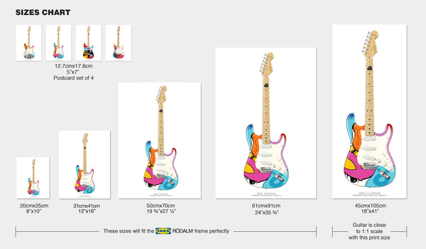 Eric Clapton's Fender Stratocaster Crash 2 Guitar Poster, Wall Decor, Art Print, Guitar Print, Guitar Art