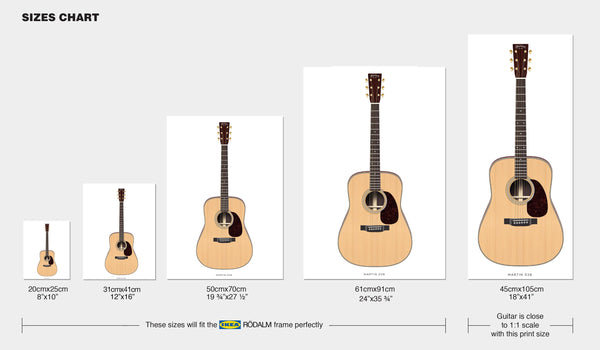 Martin D28 Herringbone Guitar Poster Art Print. Personalized Gifts, Wall Decor, Guitar Print, Guitar Art