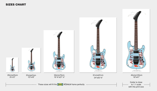 Tom Morello's Arm the Homeless Custom Guitar Poster, Wall Decor, Guitar Print, Guitar Art