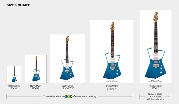 Annie Clark's Music Man St. Vincent Guitar Poster, Wall Decor, Guitar Print, Guitar Art
