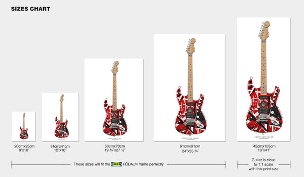 Eddie Van Halen Frankenstein Guitar Poster Guitar Poster, Wall Decor, Guitar Print, Guitar Art