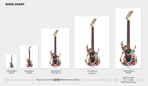Steve Vai's Jem Prototype Guitar Poster, Wall Decor, Guitar Print, Guitar Art