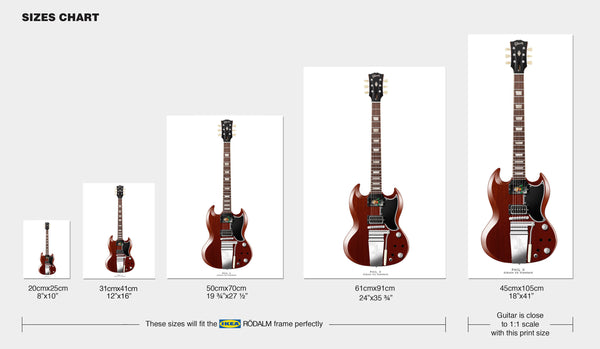 Phil X's Gibson SG Guitar Poster, Wall Decor, Guitar Print, Guitar Art
