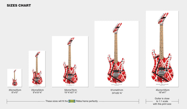 Eddie Van Halen Kramer 5150 Guitar Poster Guitar Poster, Wall Decor, Guitar Print, Guitar Art