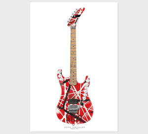 Eddie Van Halen Kramer 5150 Guitar Poster Guitar Poster, Wall Decor, Guitar Print, Guitar Art