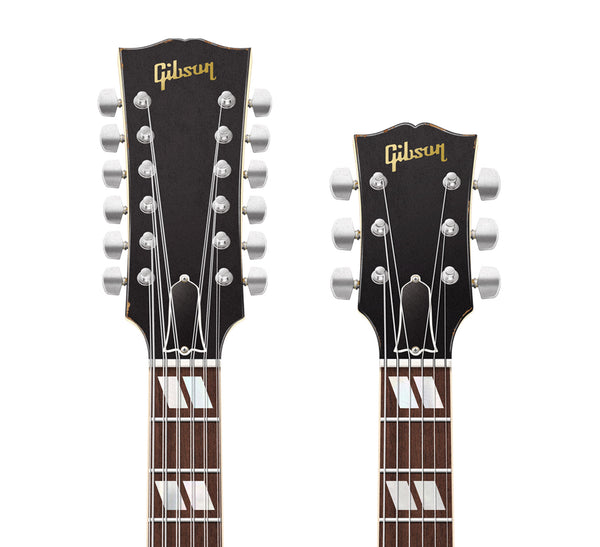 Alex Lifeson's Gibson EDS1275 Double Neck Guitar Poster, Wall Decor, Guitar Print, Guitar Art