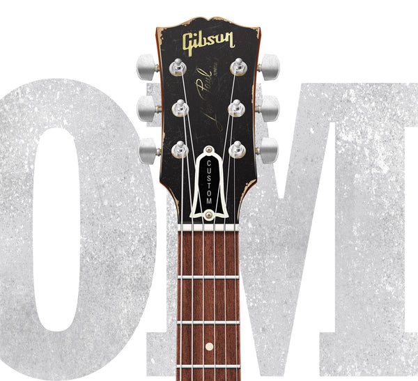 John Lennon's Gibson Les Paul Junior Come Together Typography Guitar Poster, Wall Decor, Guitar Print, Guitar Art