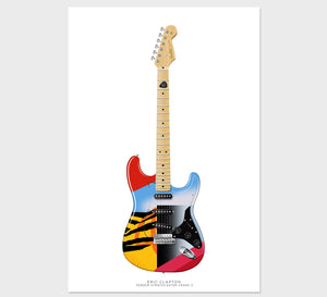 Eric Clapton's Fender Stratocaster Crash 3 Guitar Poster, Wall Decor, Guitar Print, Guitar Art
