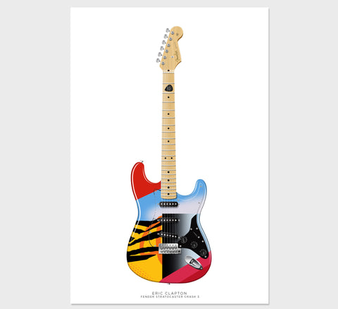 Eric Clapton's Fender Stratocaster Crash 3 Guitar Poster, Wall Decor, Guitar Print, Guitar Art