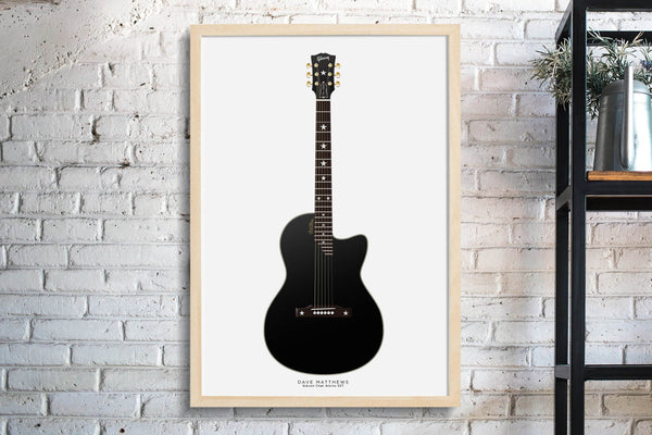 Dave Matthews's Gibson Chet Atkins SST Guitar Poster, Wall Decor, Guitar Print, Guitar Art