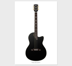 Dave Matthews's Gibson Chet Atkins SST Guitar Poster, Wall Decor, Guitar Print, Guitar Art