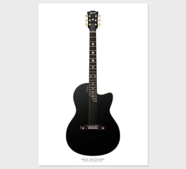 Dave Matthews Guitar Collection Poster, Guitar Print, Guitar Art, Wall Decor