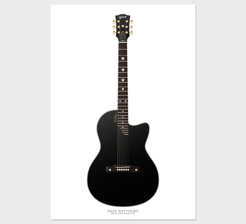 Dave Matthews's Gibson Chet Atkins SST Guitar Poster, Wall Decor, Guitar Print, Guitar Art
