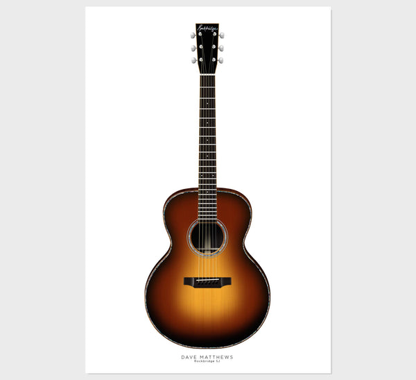 Dave Matthews Guitar Collection Poster, Guitar Print, Guitar Art, Wall Decor