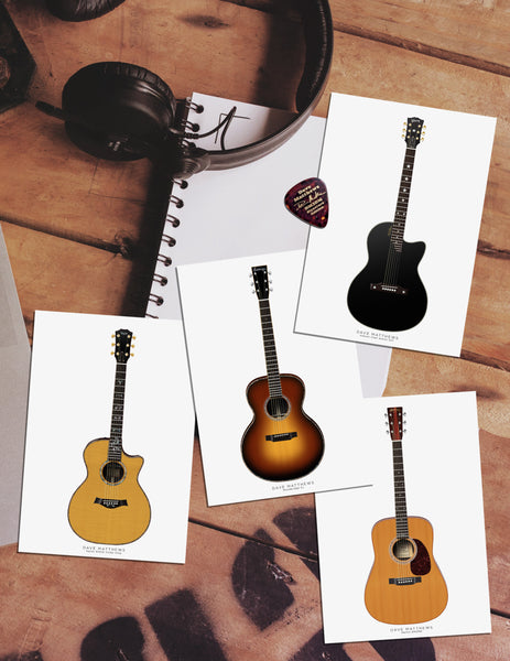 Dave Matthews Guitar Collection Poster, Guitar Print, Guitar Art, Wall Decor