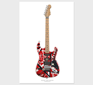 Eddie Van Halen Frankenstein Guitar Poster Guitar Poster, Wall