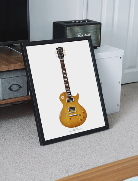 Slash's Gibson Appetite Les Paul Guitar Poster, Wall Decor, Guitar Print, Guitar Art