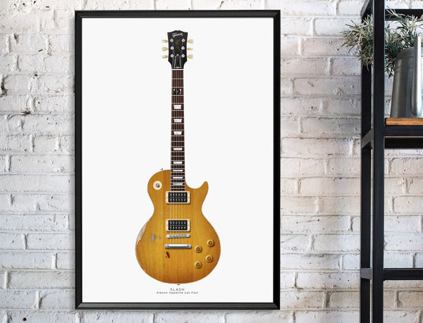 Slash's Gibson Appetite Les Paul Guitar Poster, Wall Decor, Guitar Print, Guitar Art