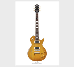 Slash's Gibson Appetite Les Paul Guitar Poster, Wall Decor, Guitar Print, Guitar Art