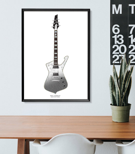 Paul Stanley's Ibanez S1CM Iceman Guitar Poster, Guitar Print, Guitar Art, Wall Decor