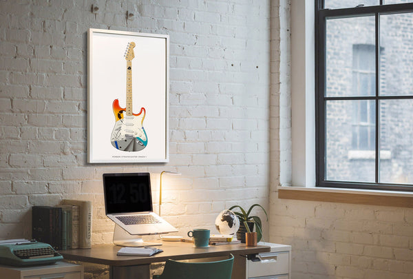 Eric Clapton's Fender Stratocaster Crash 1 Guitar Poster, Guitar Print, Guitar Art, Wall Decor