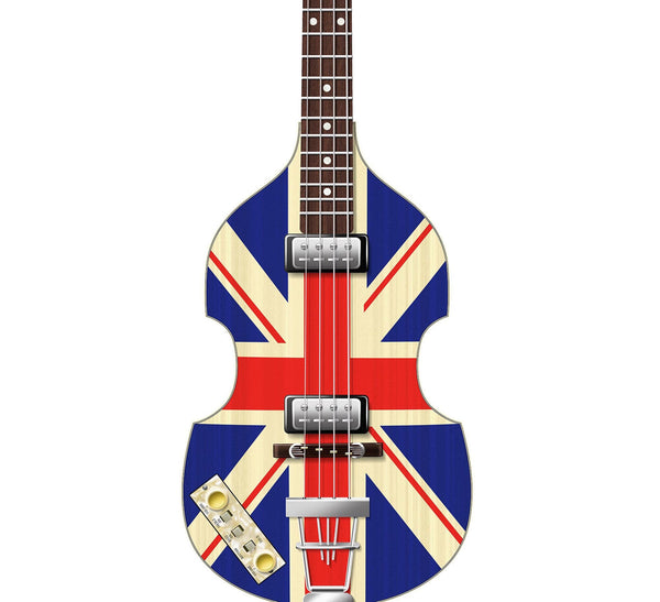 The Beatles Guitars Poster: Paul McCartney's Hofner 500-1 Violin Bass Jubilee Guitar Poster, Wall Decor, Guitar Print, Guitar Art