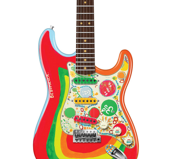 The Beatles Guitar Poster: George Harrison's Fender Rocky Stratocaster, Wall Decor, Guitar Print, Guitar Art