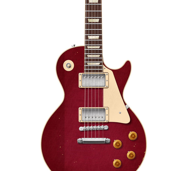 The Beatles Guitar Poster: George Harrison's Gibson Les Paul Lucy, Wall Decor, Guitar Print, Guitar Art