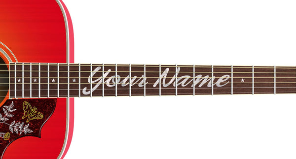 Gibson Hummingbird Guitar Poster Cherry Sunburst. Personalized Gifts, Wall Decor, Guitar Print, Guitar Art