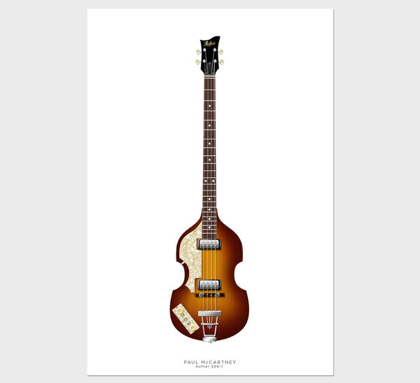 The Beatles Guitars Postcard 1 (set of 3)