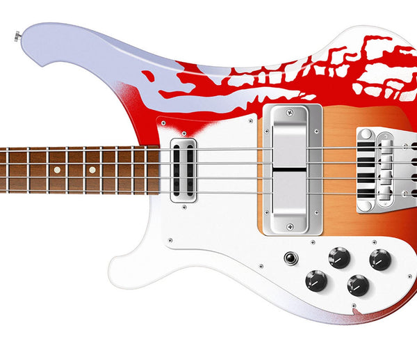 The Beatles All You Need Is Love Guitars Poster: Paul McCartney Rickenbacker 4001S, George Harrison Fender Strat Rocky Guitar Wall Decor