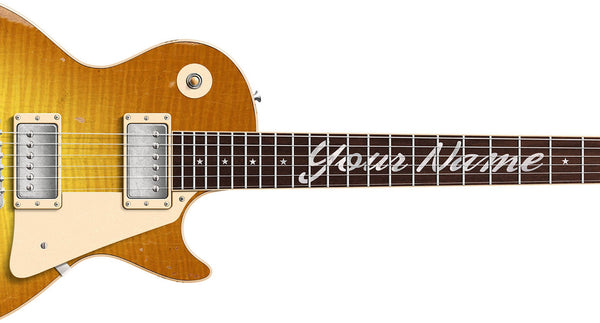 Gibson Les Paul Relic Guitar Poster Unburst. Personalized Gifts, Wall Decor, Guitar Print, Guitar Art
