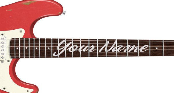 Fender Stratocaster Relic  Guitar Poster Fiesta Red Art. Personalized Gifts, Wall Decor, Guitar Print, Guitar Art