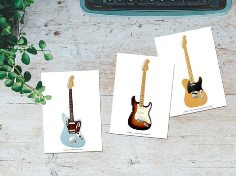Fender Iconic Guitars Postcard (set of 3)