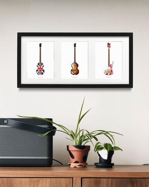 Paul McCartney's Bass Guitars Postcard (set of 3)