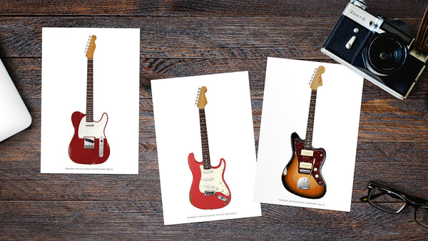 Fender Iconic Relic Guitar Postcard (set of 3)