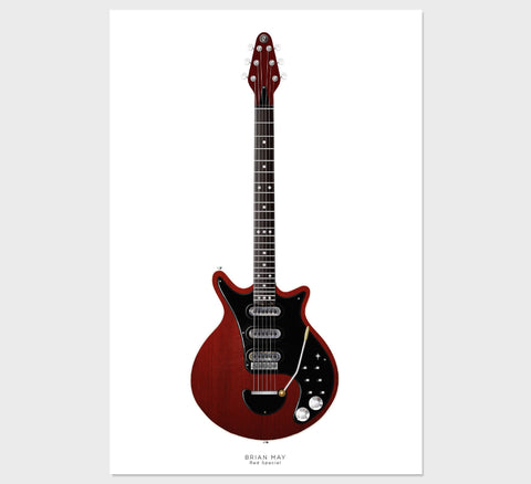 Brian May's Red Special Guitar Poster, Wall Decor, Guitar Print, Guitar Art