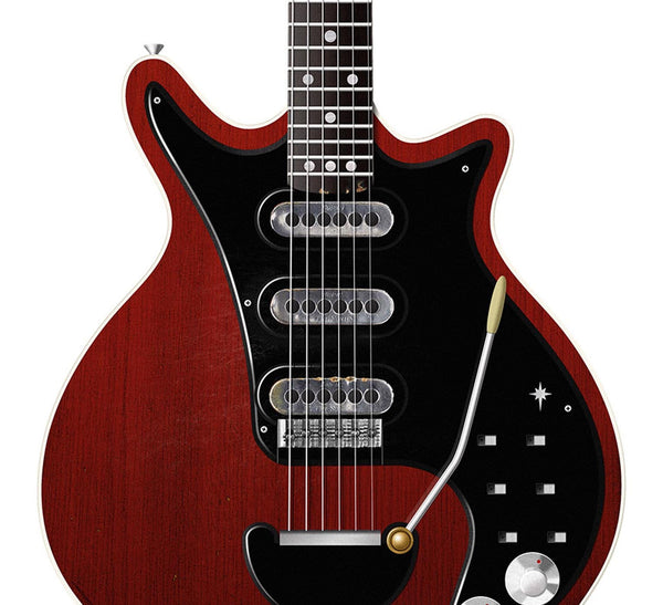 Brian May's Red Special Guitar Poster, Wall Decor, Guitar Print, Guitar Art