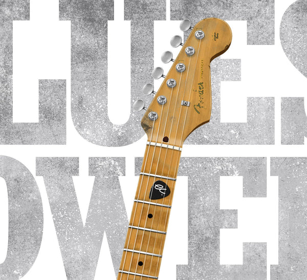 Eric Clapton's Fender Stratocaster " Blackie" Blues Power Typography Guitar Poster, Wall Decor, Guitar Print, Guitar Art