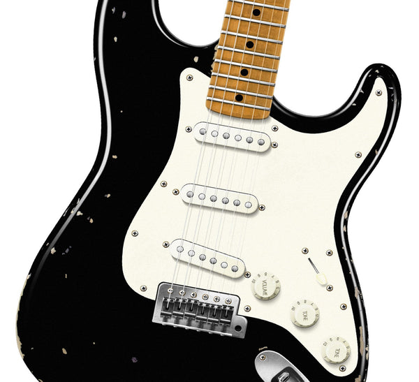 Eric Clapton's Fender Stratocaster " Blackie" Blues Power Typography Guitar Poster, Wall Decor, Guitar Print, Guitar Art