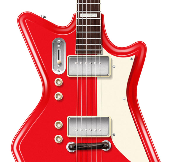 Jack White's Airline Guitar Poster, Wall Decor, Guitar Print, Guitar Art