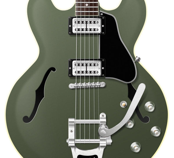 Chris Cornell's Gibson ES335 Signature Guitar Poster, Wall Decor, Guitar Print, Guitar Art