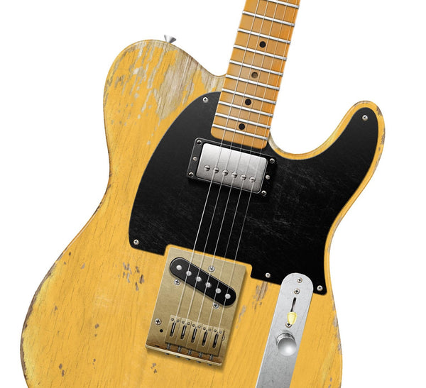 Keith Richards's Fender Telecaster Micawber Honky Tonk Women Typography Guitar Poster, Wall Decor, Guitar Print, Guitar Art