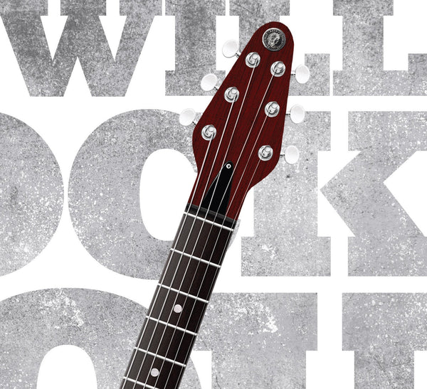 Brian May's Red Special We Will Rock You Typography Guitar Poster, Wall Decor, Guitar Print, Guitar Art