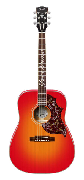Gibson Hummingbird Guitar Poster Cherry Sunburst. Personalized Gifts, Wall Decor, Guitar Print, Guitar Art