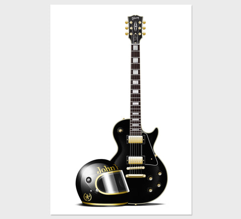 Gibson Les Paul Custom John Player Special Guitar Poster, Wall Decor, Guitar Print, Guitar Art